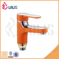 China proveedor cromo zinc naranja lavabo grifo